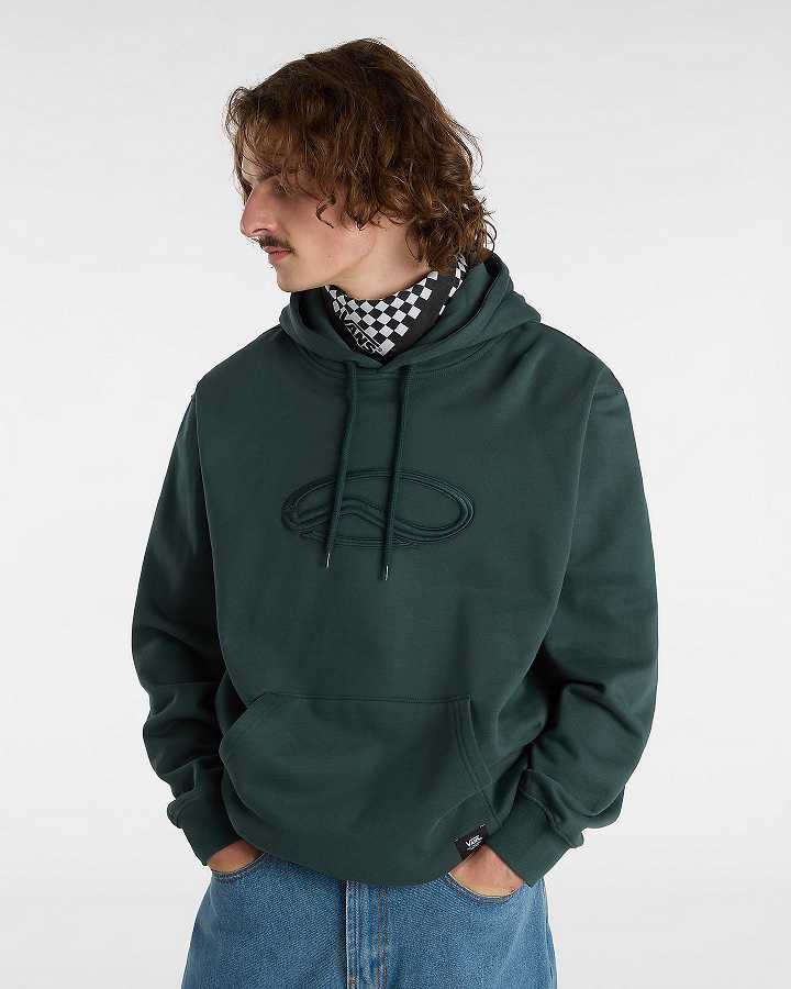 Green Men Vans Oval Loose Hoodie NZ | VN9861450