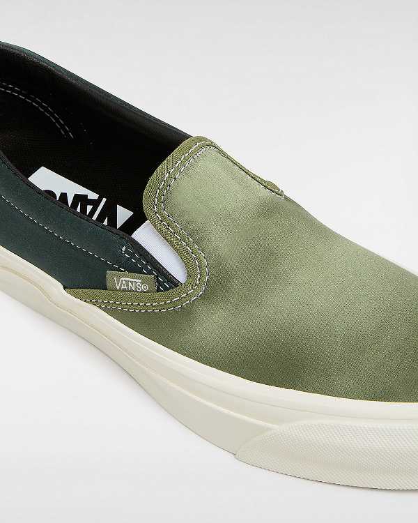 Green Men Vans Premium 98 Satin Slip On Shoes NZ | VN5619482