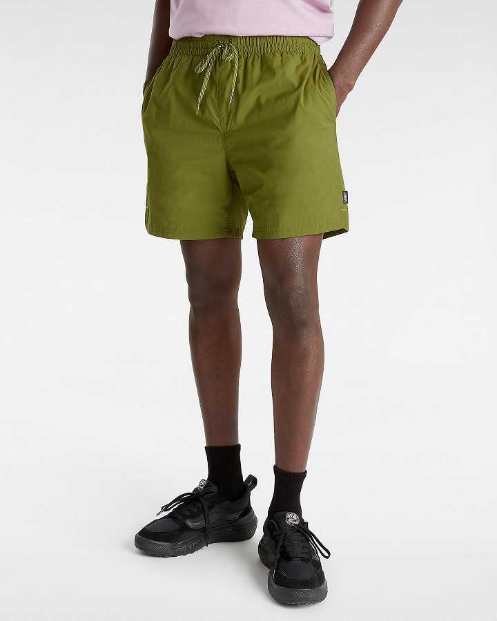 Green Men Vans Primary Solid Elastic Boardshorts NZ | VN2458769