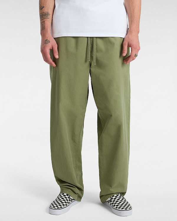 Green Men Vans Range Baggy Tapered Elastic Waist Pants NZ | VN6851724