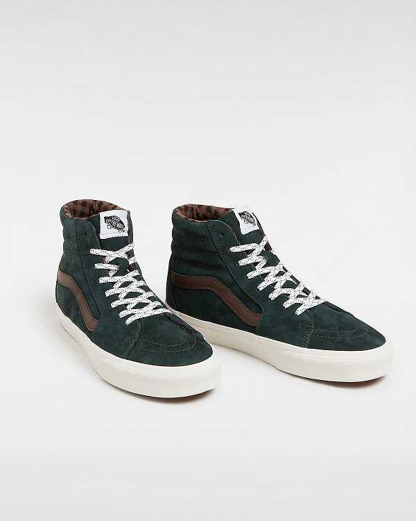 Green Men Vans Sk8-Hi Pig Suede Skate Shoes NZ | VN8793502