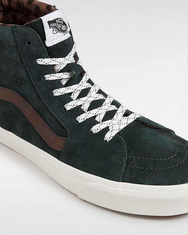 Green Men Vans Sk8-Hi Pig Suede Skate Shoes NZ | VN8793502