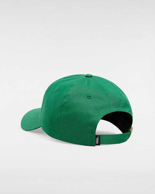 Green Unisex Vans Half Box Curved Bill Jockey Hats NZ | VN5901642