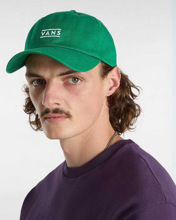 Green Unisex Vans Half Box Curved Bill Jockey Hats NZ | VN5901642