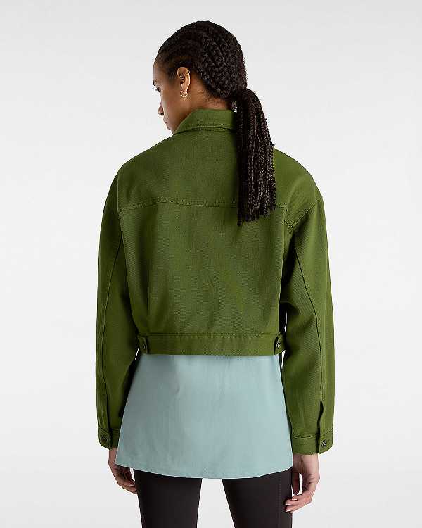 Green Women Vans Raynes Crop Trucker Jacket NZ | VN2759436