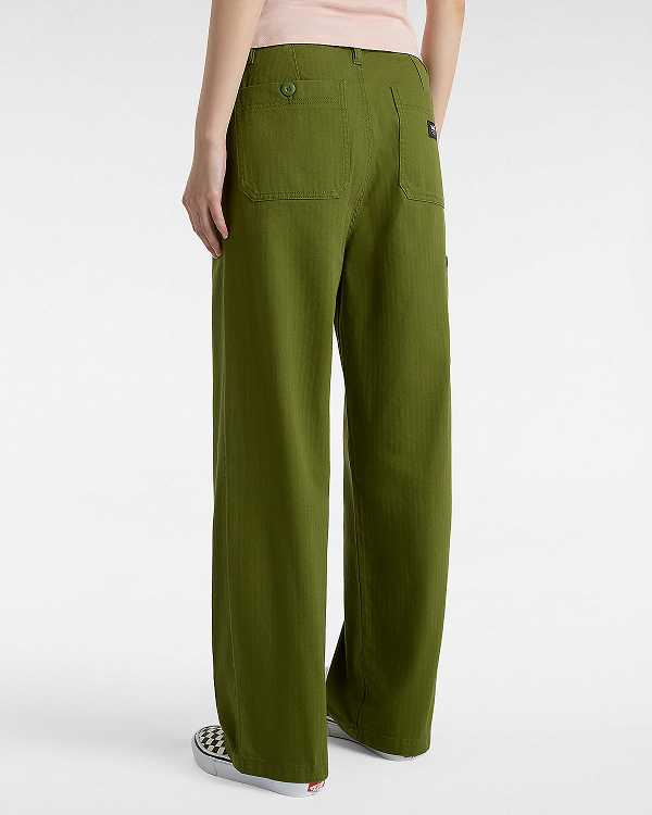 Green Women Vans Union Relaxed Carpenter Pants NZ | VN3487152