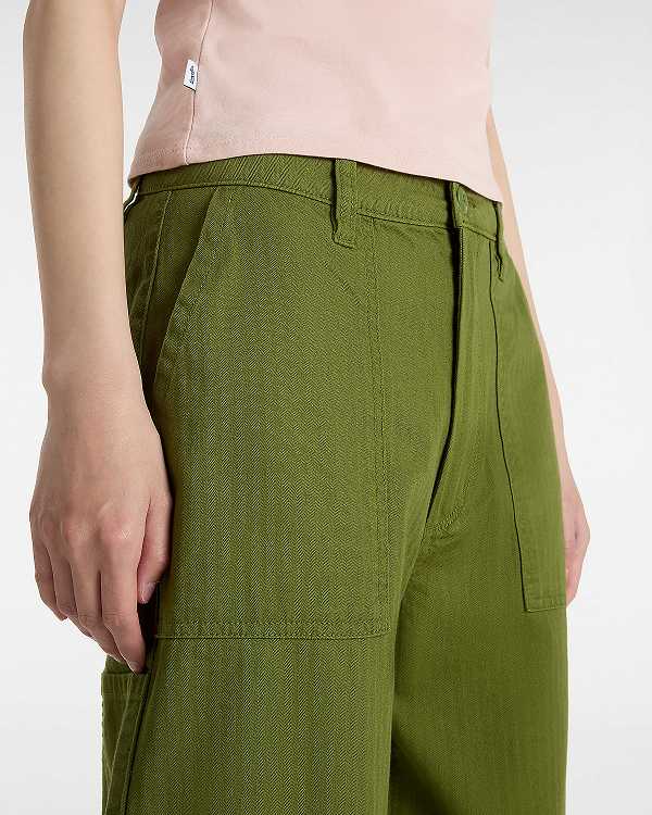 Green Women Vans Union Relaxed Carpenter Pants NZ | VN3487152