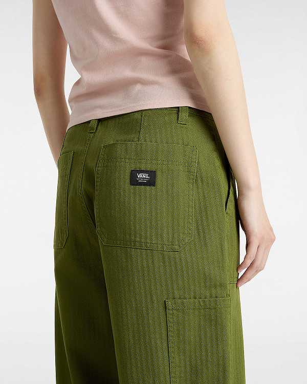 Green Women Vans Union Relaxed Carpenter Pants NZ | VN3487152