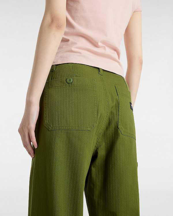 Green Women Vans Union Relaxed Carpenter Pants NZ | VN3487152