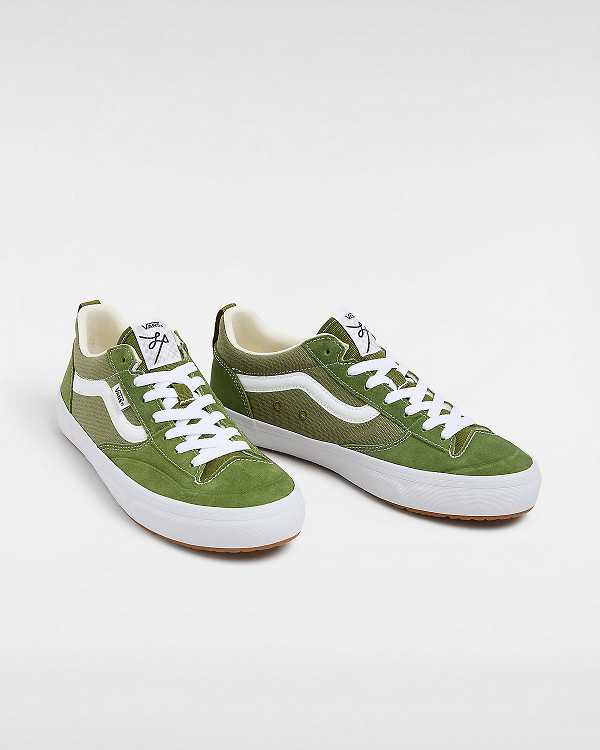 Green / White Men Vans Lizzie Low Skate Shoes NZ | VN7089453