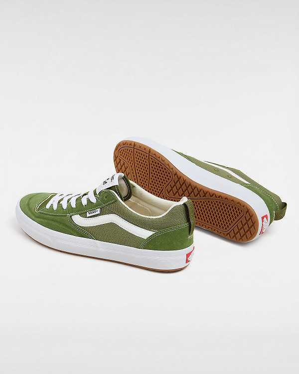 Green / White Men Vans Lizzie Low Skate Shoes NZ | VN7089453