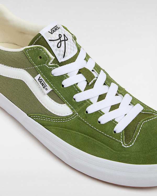 Green / White Men Vans Lizzie Low Skate Shoes NZ | VN7089453