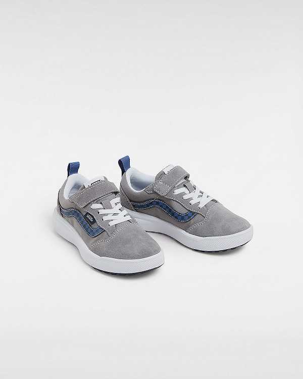 Grey Kids' Vans UltraRange 66 Hook and Loop (4-8 Years) Sneakers NZ | VN2461380