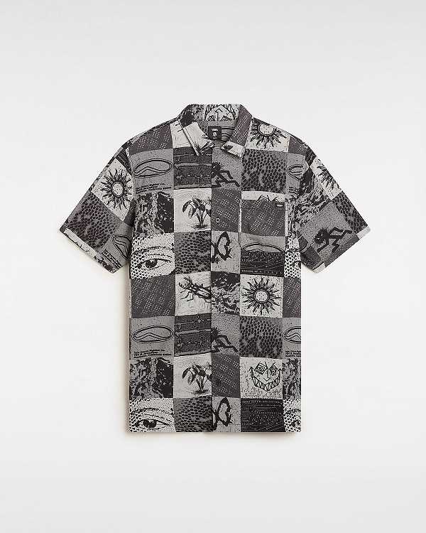 Grey Men Vans Camp Classic Collar Shirts NZ | VN9075123