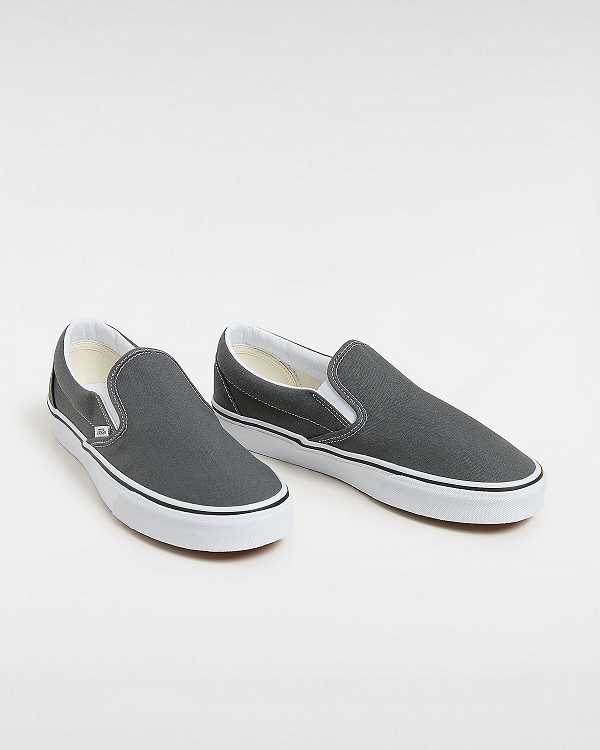 Grey Men Vans Canvas Classic Slip On Shoes NZ | VN1264075