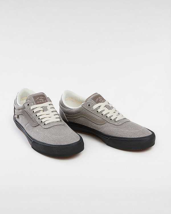 Grey Men Vans Gilbert Crockett Herringbone Skate Shoes NZ | VN2157643