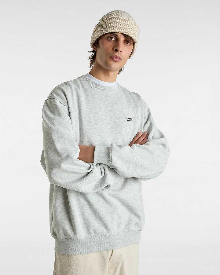 Grey Men Vans Left Chest Embroidered Logo Sweatshirt NZ | VN1675408