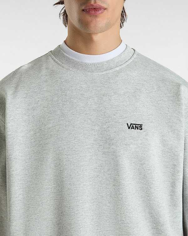 Grey Men Vans Left Chest Embroidered Logo Sweatshirt NZ | VN1675408