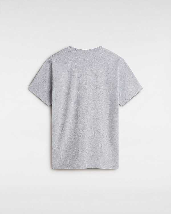 Grey Men Vans Left Chest Logo T Shirts NZ | VN4835107