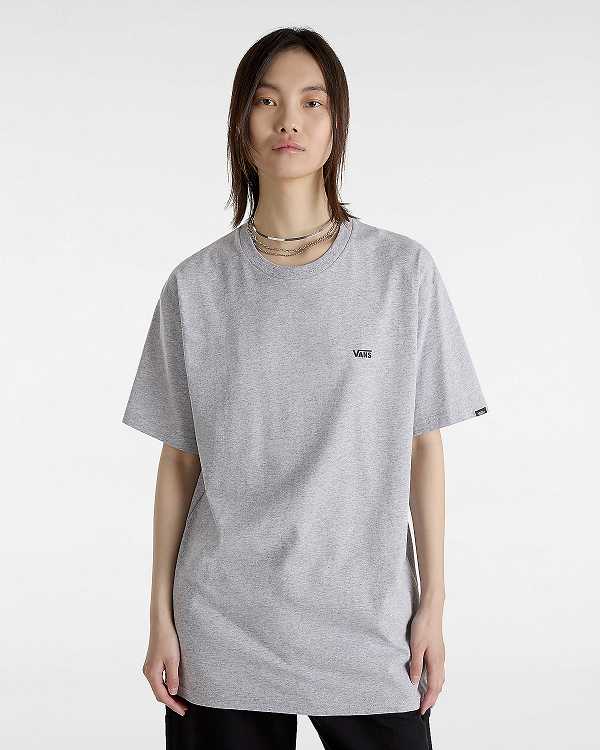 Grey Men Vans Left Chest Logo T Shirts NZ | VN4835107