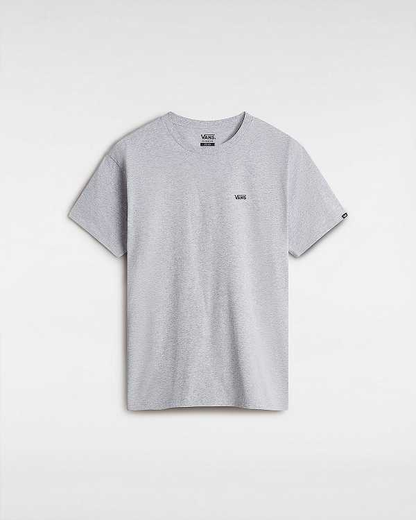 Grey Men Vans Left Chest Logo T Shirts NZ | VN4835107