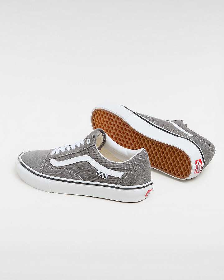 Grey Men Vans Old Skool Skate Shoes NZ | VN4653892