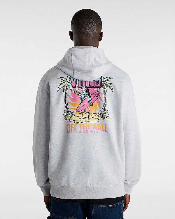 Grey Men Vans Palm Cheers Classic Hoodie NZ | VN7498316