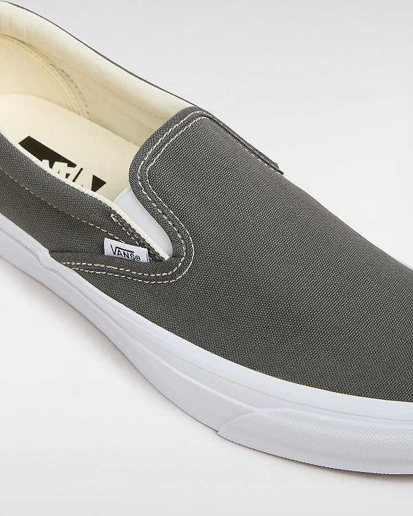 Grey Men Vans Premium 98 Slip On Shoes NZ | VN2567349