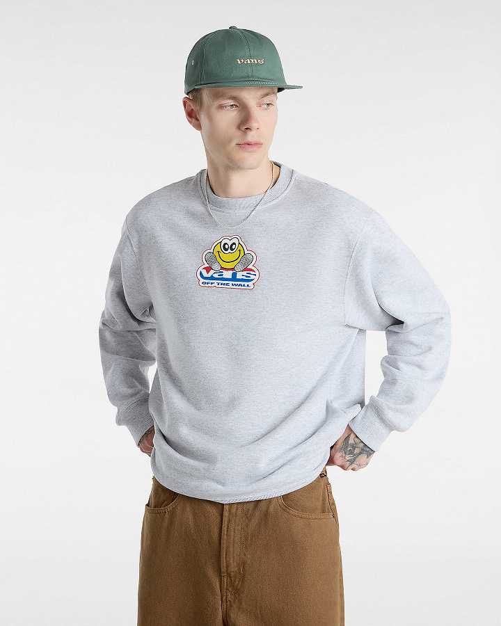 Grey Men Vans Soles Loose Crew Sweatshirt NZ | VN2459310