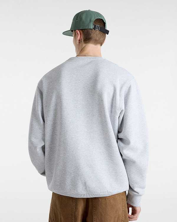 Grey Men Vans Soles Loose Crew Sweatshirt NZ | VN2459310