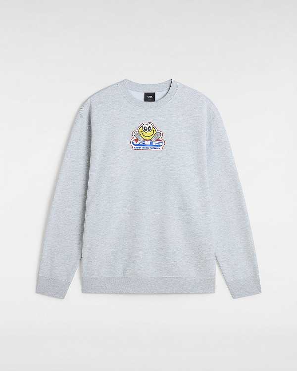 Grey Men Vans Soles Loose Crew Sweatshirt NZ | VN2459310