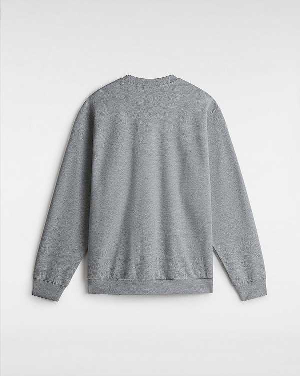 Grey Men Vans Spray On Loose Crew Sweatshirt NZ | VN1526809