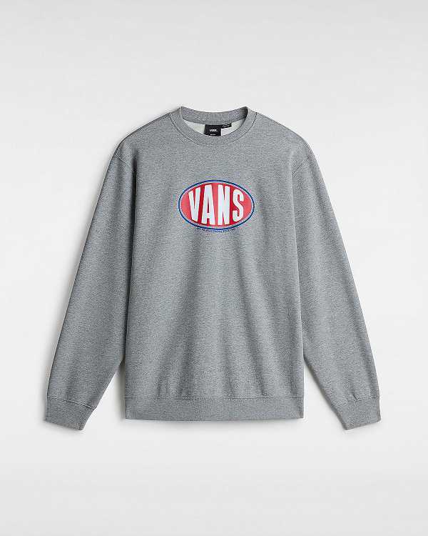 Grey Men Vans Spray On Loose Crew Sweatshirt NZ | VN1526809