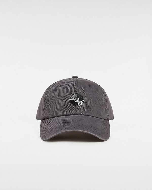 Grey Unisex Vans Vinyl Touch Curved Bill Hats NZ | VN6287041