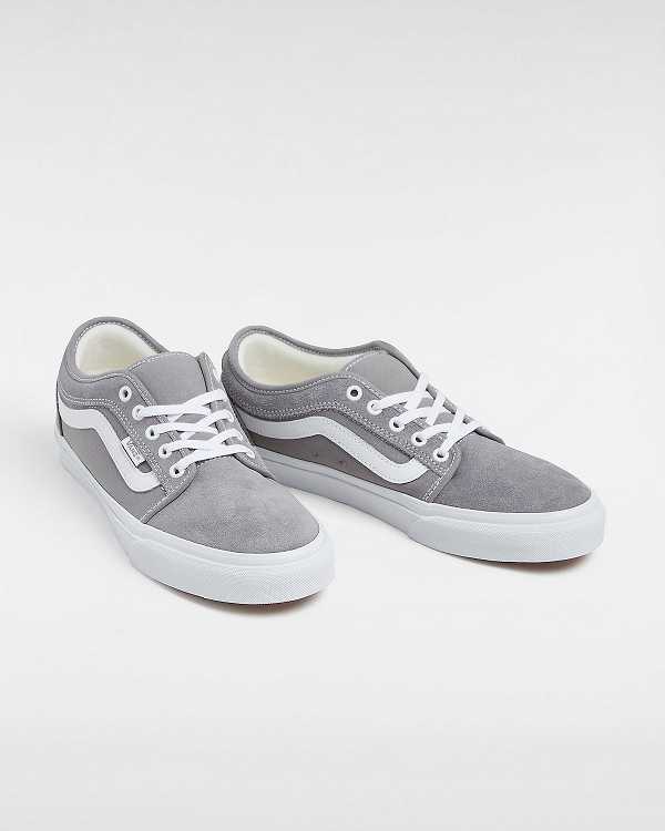 Grey Women Vans Chukka Low Sidestripe Skate Shoes NZ | VN0584123