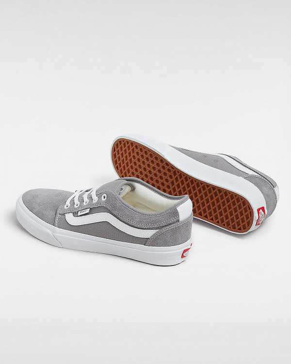 Grey Women Vans Chukka Low Sidestripe Skate Shoes NZ | VN0584123