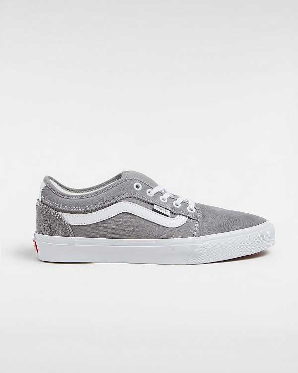 Grey Women Vans Chukka Low Sidestripe Skate Shoes NZ | VN0584123