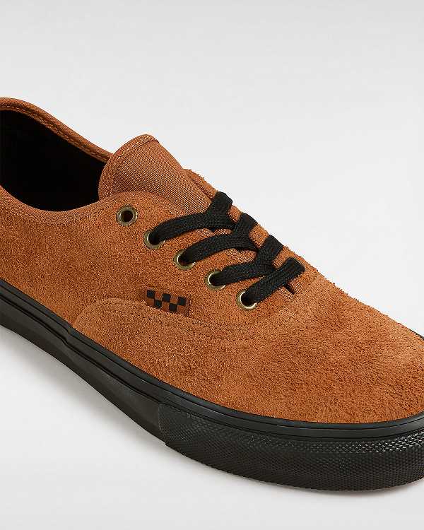 Orange Men Vans Authentic Hairy Suede Skate Shoes NZ | VN1987254