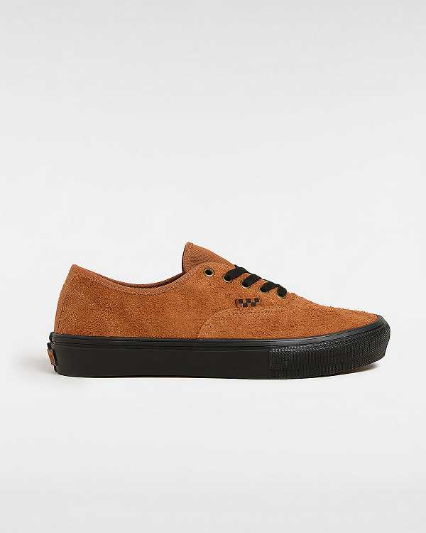 Orange Men Vans Authentic Hairy Suede Skate Shoes NZ | VN1987254