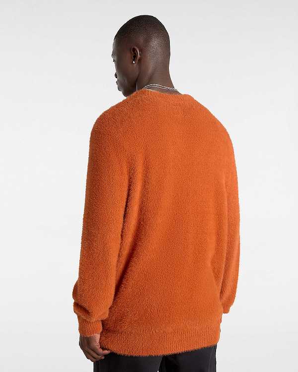 Orange Men Vans Elmsford Solid Crew Sweatshirt NZ | VN0149753