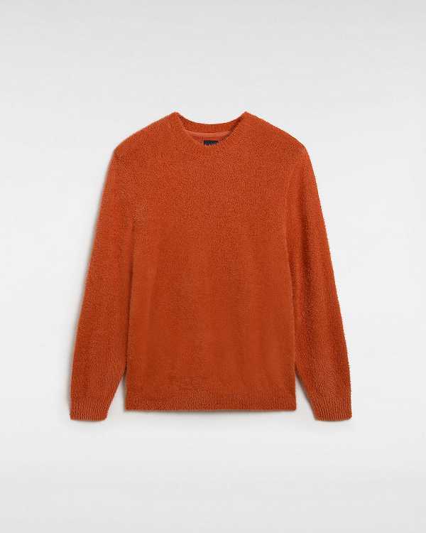 Orange Men Vans Elmsford Solid Crew Sweatshirt NZ | VN0149753