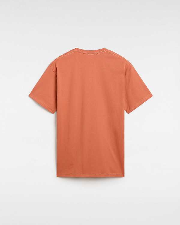 Orange Men Vans Left Chest Logo T Shirts NZ | VN6725493