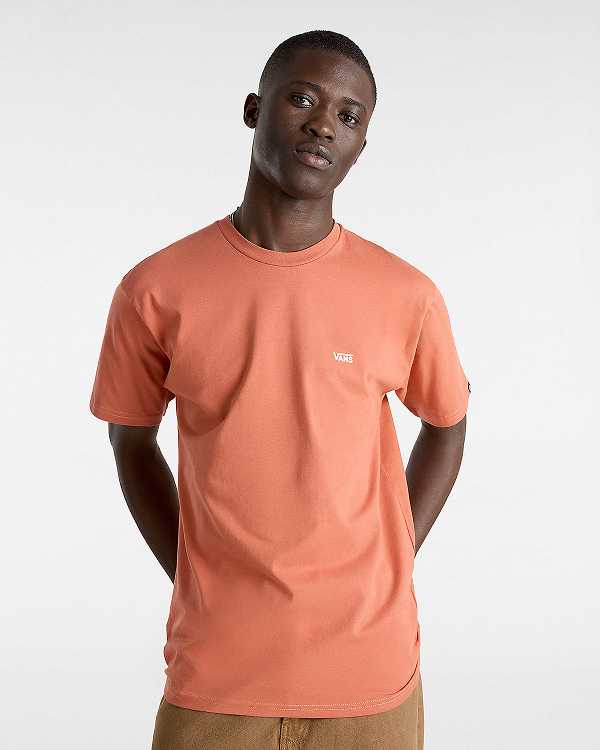 Orange Men Vans Left Chest Logo T Shirts NZ | VN6725493