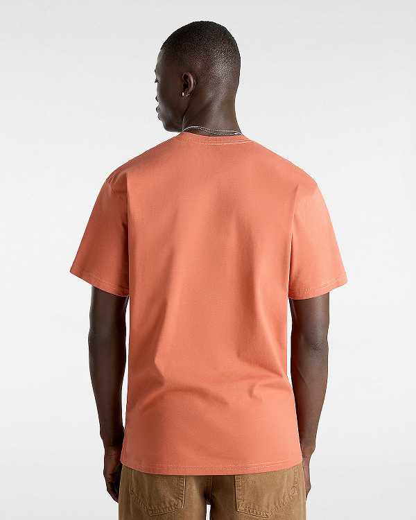 Orange Men Vans Left Chest Logo T Shirts NZ | VN6725493