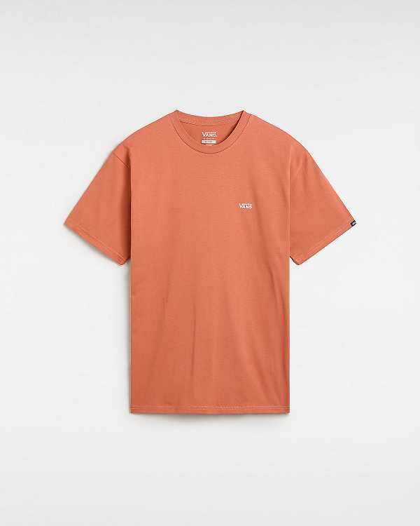 Orange Men Vans Left Chest Logo T Shirts NZ | VN6725493