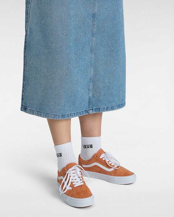 Orange Men Vans Old Skool Pig Suede Sneakers NZ | VN7458063