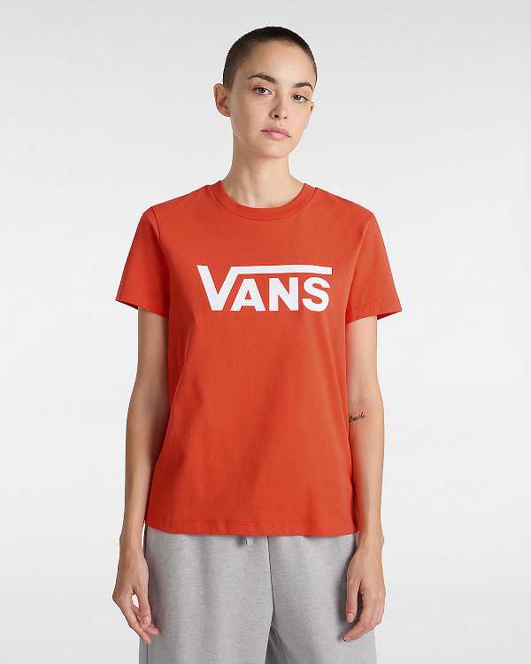 Orange Women Vans Flying V Crew T Shirts NZ | VN4036192