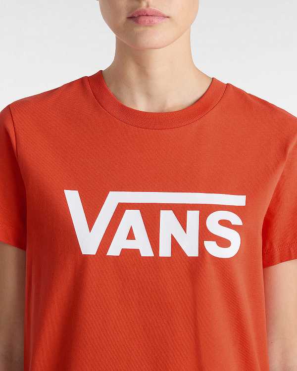 Orange Women Vans Flying V Crew T Shirts NZ | VN4036192