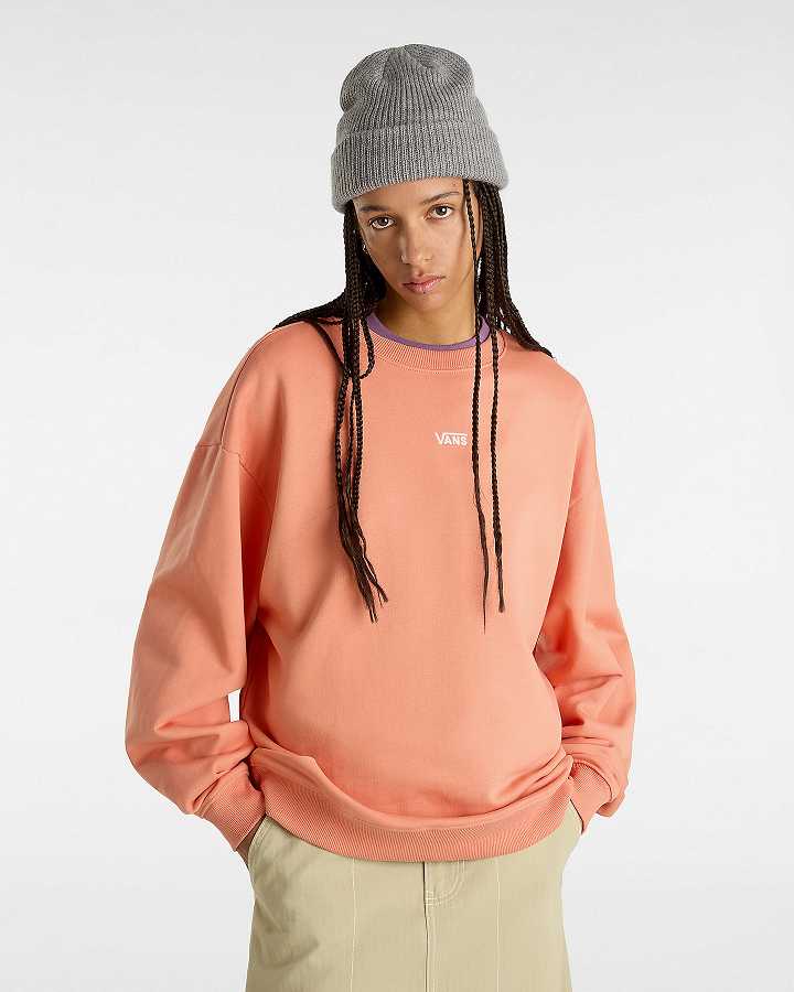 Orange Women Vans Flying V Sweatshirt NZ | VN4518907