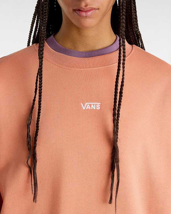 Orange Women Vans Flying V Sweatshirt NZ | VN4518907